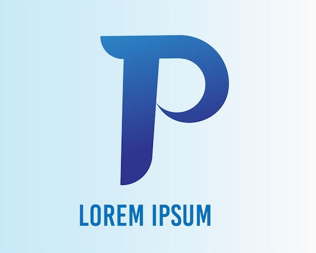 The letter P logo is unique and simple
