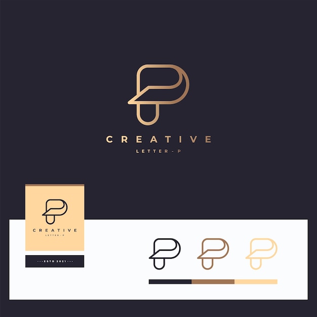 Letter p logo-ontwerpen