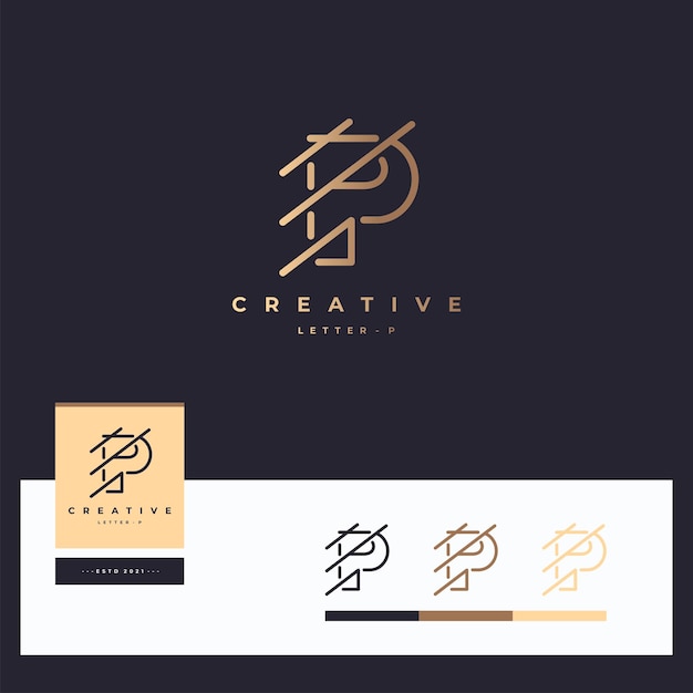 Letter p logo-ontwerpen