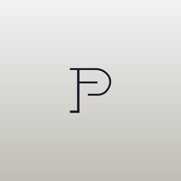 Letter p logo ontwerpsjabloon