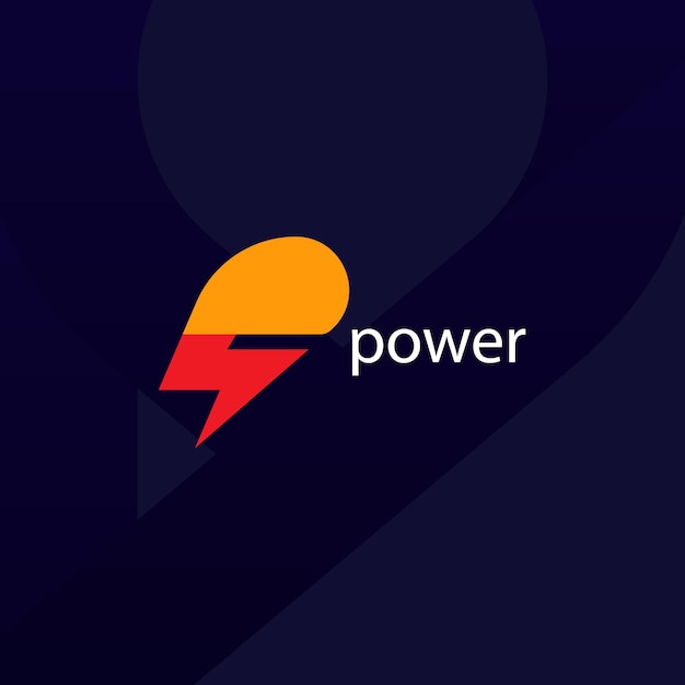 Vector letter p logo power