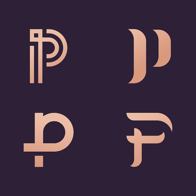 Letter p logo symbol design template