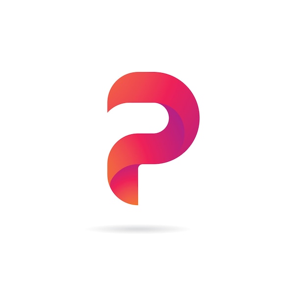 Letter P logo symbool ontwerpsjabloon