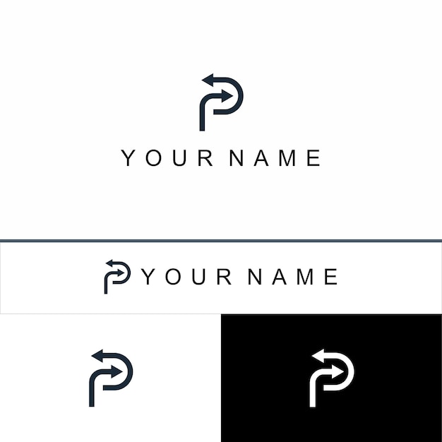 A letter P logo that can be used for company logos with the initials P