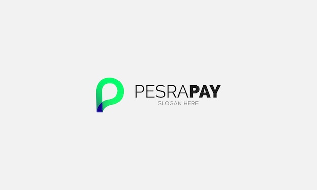 Letter p logo vector, financial payment logo template, payout icon vector