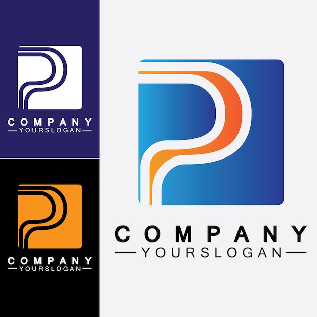 Letter P Logo vector illustratie ontwerp