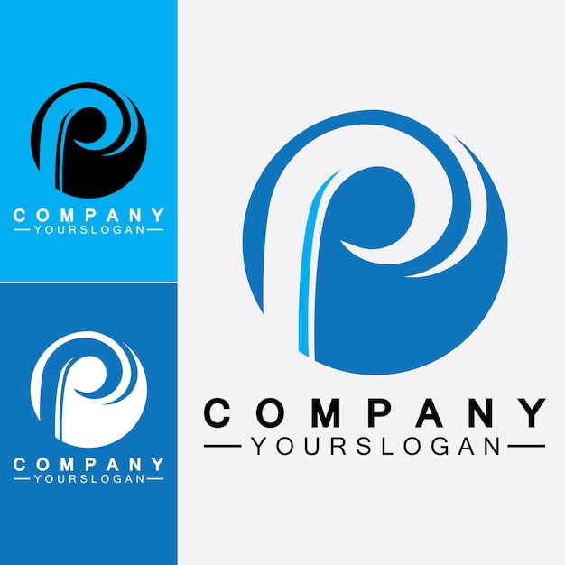 Letter P Logo vector illustratie ontwerp