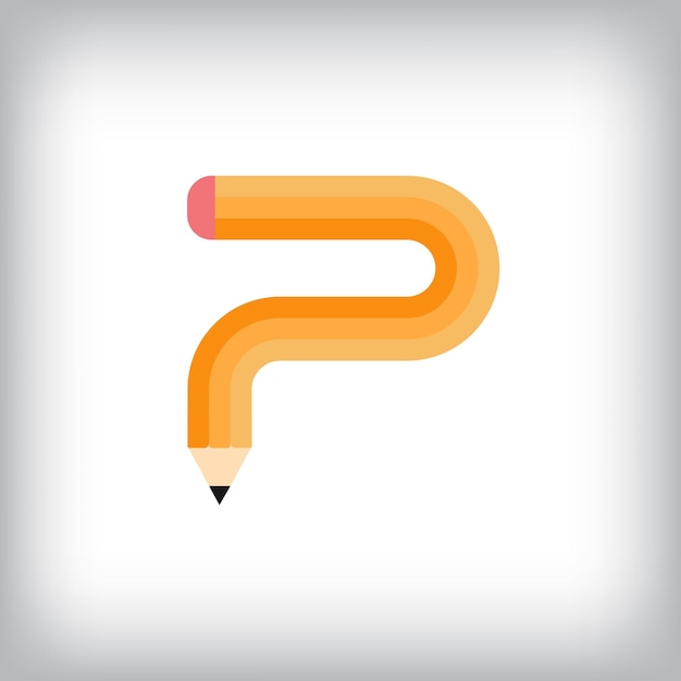 The letter P looks like it was drawn with a pencil which increases the creativity of the design