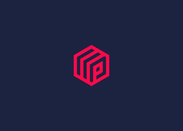 letter p met zeshoek logo icoon ontwerp vector ontwerp sjabloon inspiratie