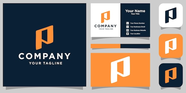 Letter P modern logo design P logo be used for your brand identity or etc Premium Vector