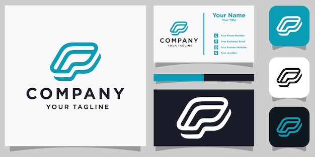 Letter p modern logo design p logo be used for your brand identity or etc premium vector