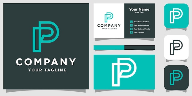 Letter P modern logo-ontwerp P-logo kan worden gebruikt voor uw merkidentiteit of enz. Premium Vector