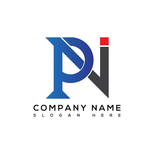 буква PNI символ креативного дизайна логотипа.