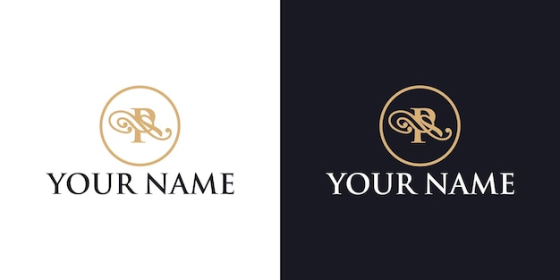 Letter P ornament luxe logo ontwerp