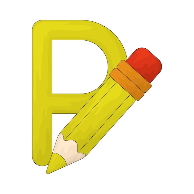letter p for pencil