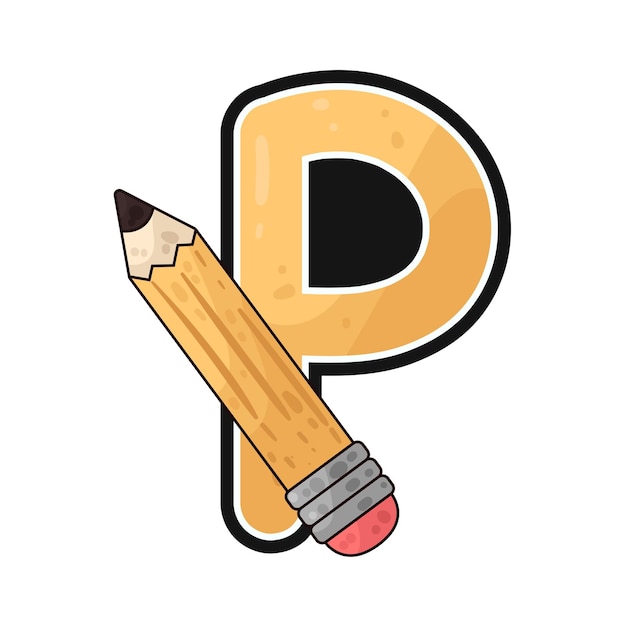letter p for pencil