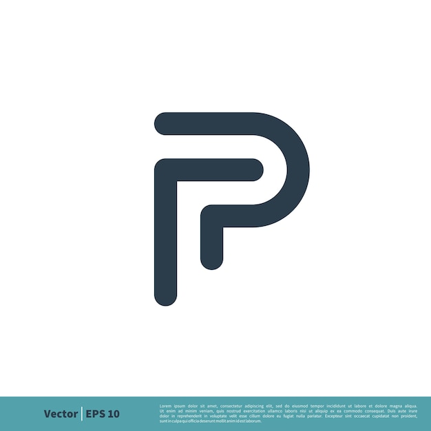 Letter P Pictogram Vector Logo Sjabloon Illustratie Ontwerp Vector Eps 10