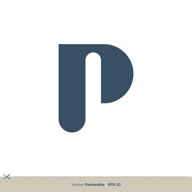 Letter P Pictogram Vector Logo Sjabloon Illustratie Ontwerp Vector Eps 10