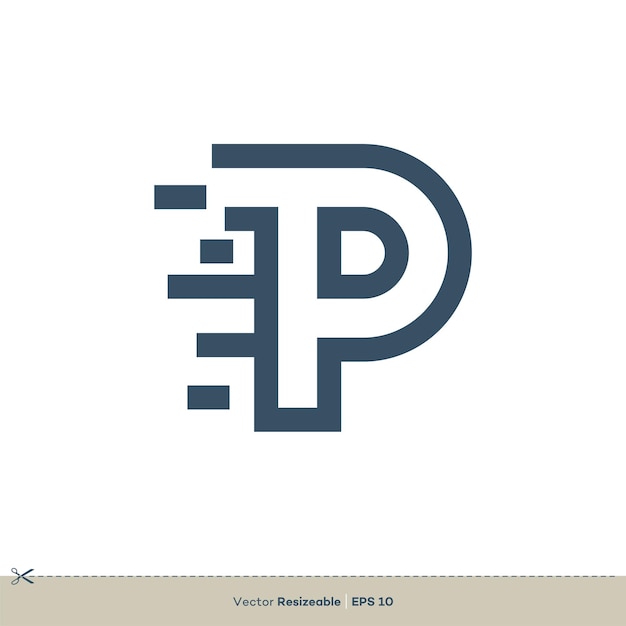 Letter P Pictogram Vector Logo Sjabloon Illustratie Ontwerp Vector Eps 10