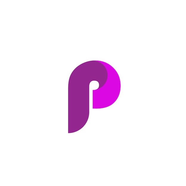 Letter P Pixel Logo Design Element