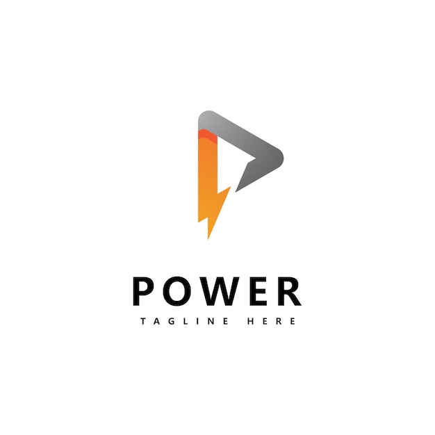 Letter P  power logo icon vector design