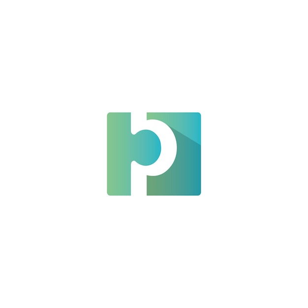 Letter P puzzle logo vector design illustration