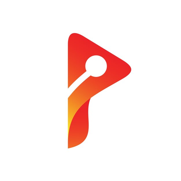 Vector letter p technologie-logo