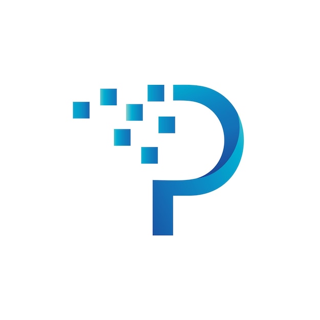 Letter p technologie-logo