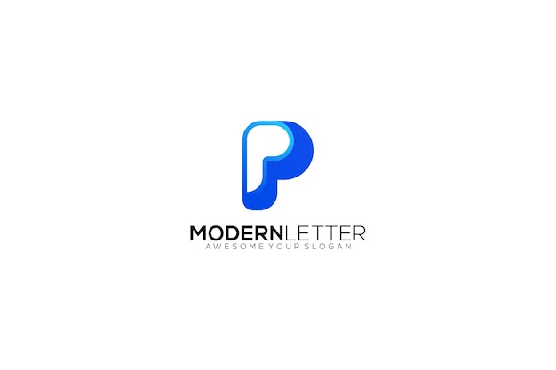 letter p vector template design logo