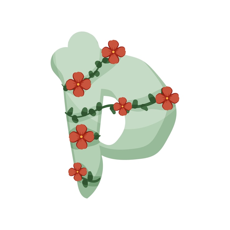 Vector letter p