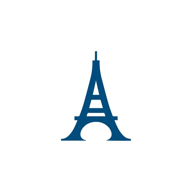 Vector letter a paris eifel logo