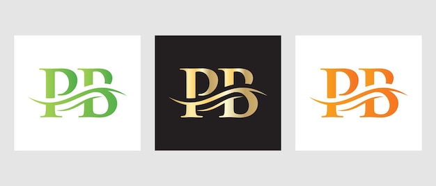 Letter PB Logo Design. PB Logotype Template