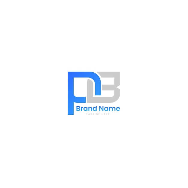 Letter pb logo design vector