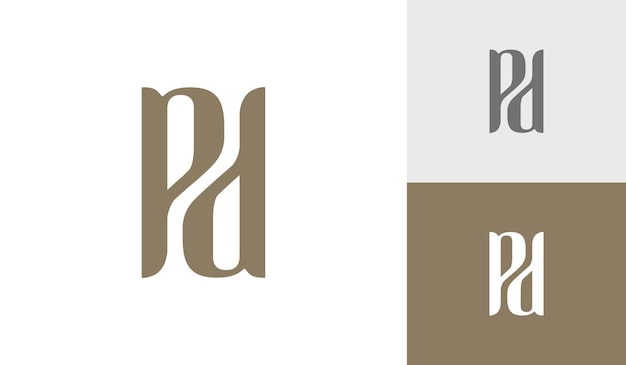 Letter Pd eerste monogram logo ontwerp