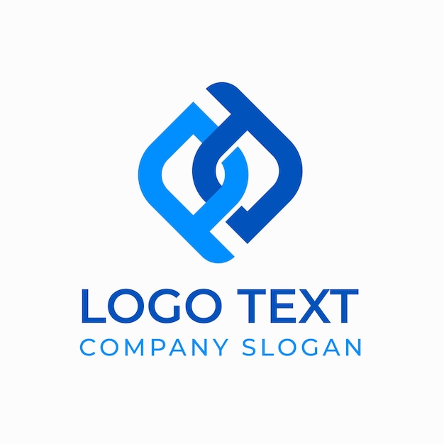 Vector letter pd monogram logo design