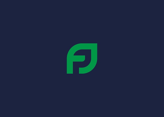 Letter pf with leaves logo icon design vector design template inspiration