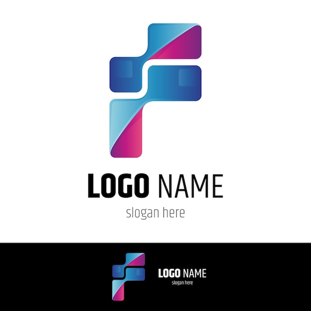 Letter pixel logo design template