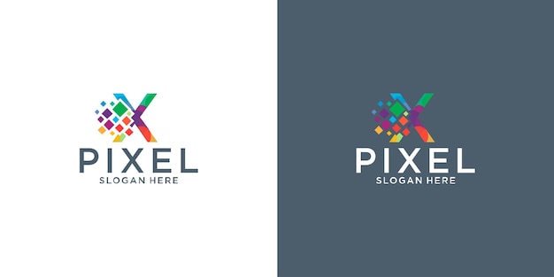 Letter A pixel logo designs