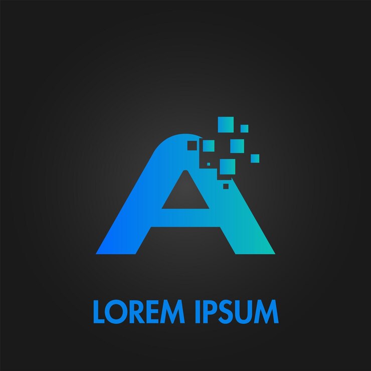 A Letter Pixelated Initial Logo