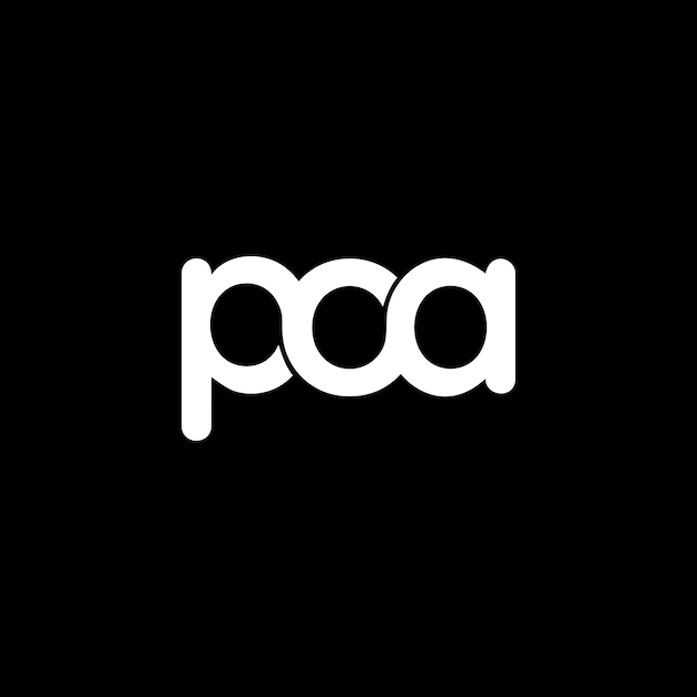 letter poa initial logo monogram typography