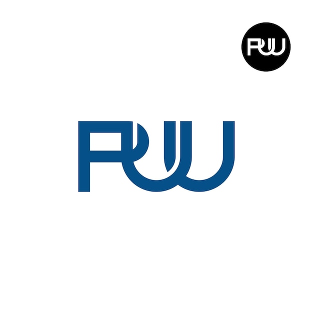 Disegno del logo della lettera puu monogram