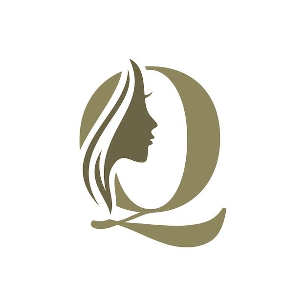 Letter Q Beauty Face Logo