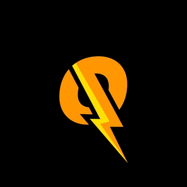 Vector letter q bolt logo