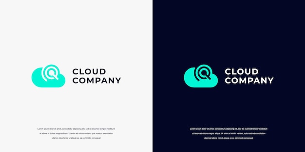 Letter Q cloud icon logo design