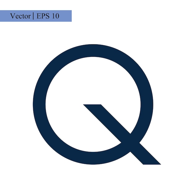 Vector letter q icon logo design template illustration with trendy style