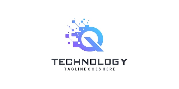 Letter Q logo design for technology