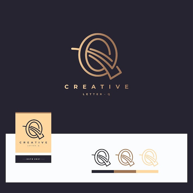 Letter q logotype designs