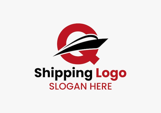 Letter q shipping logo zeilboot symbool nautisch schip zeilboot pictogram
