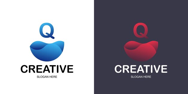 Letter Q Water Logo Design