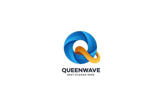 Буква Q Wave Gradient Logo